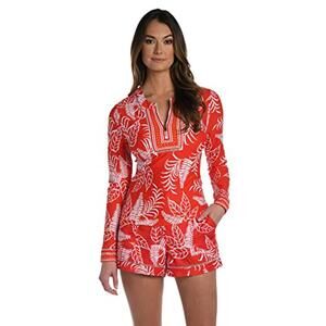 La Blanca Womens Long Sleeve Rashguard Swim Top - Small